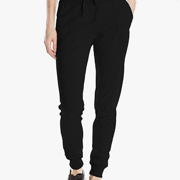 Champion Logo Embroidered Joggers Sweatpants Legging Lounge Sport Athletic Black - Picture 6 of 7